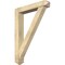 Ekena Millwork Traditional Arts and Crafts Rough Sawn Bracket w/ Offset Brace, Douglas Fir, 6"W x 32"D x 44"H BKT0604X32X44TRA03RDF - alternate 1